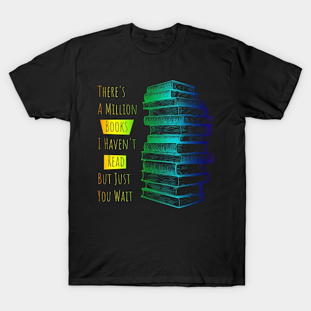 BOOKS, BOOK, READING, READ, LIBRARY, TEACHER, T-Shirt by Lin Watchorn 